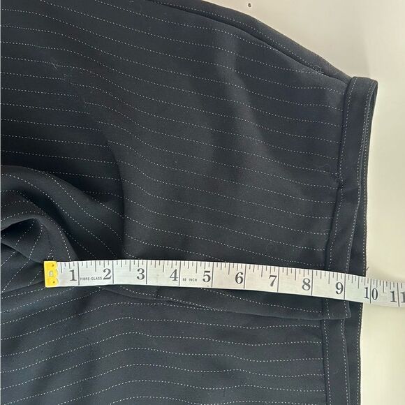 Calvin Klein Black Pinstripe Suit Blazer Size 4 Pants Size 8 - Picture 14 of 16